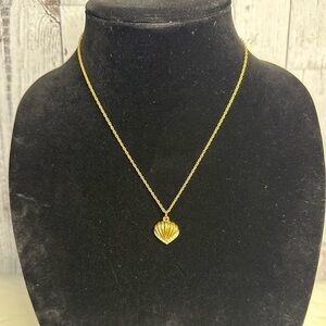 LANVIN shell necklace in gold hardware